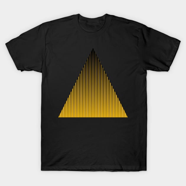 Black and Golden Triangle T-Shirt by yayor